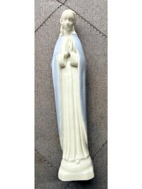 Virgin Mary Religious Statue Ceramic 8" Tall